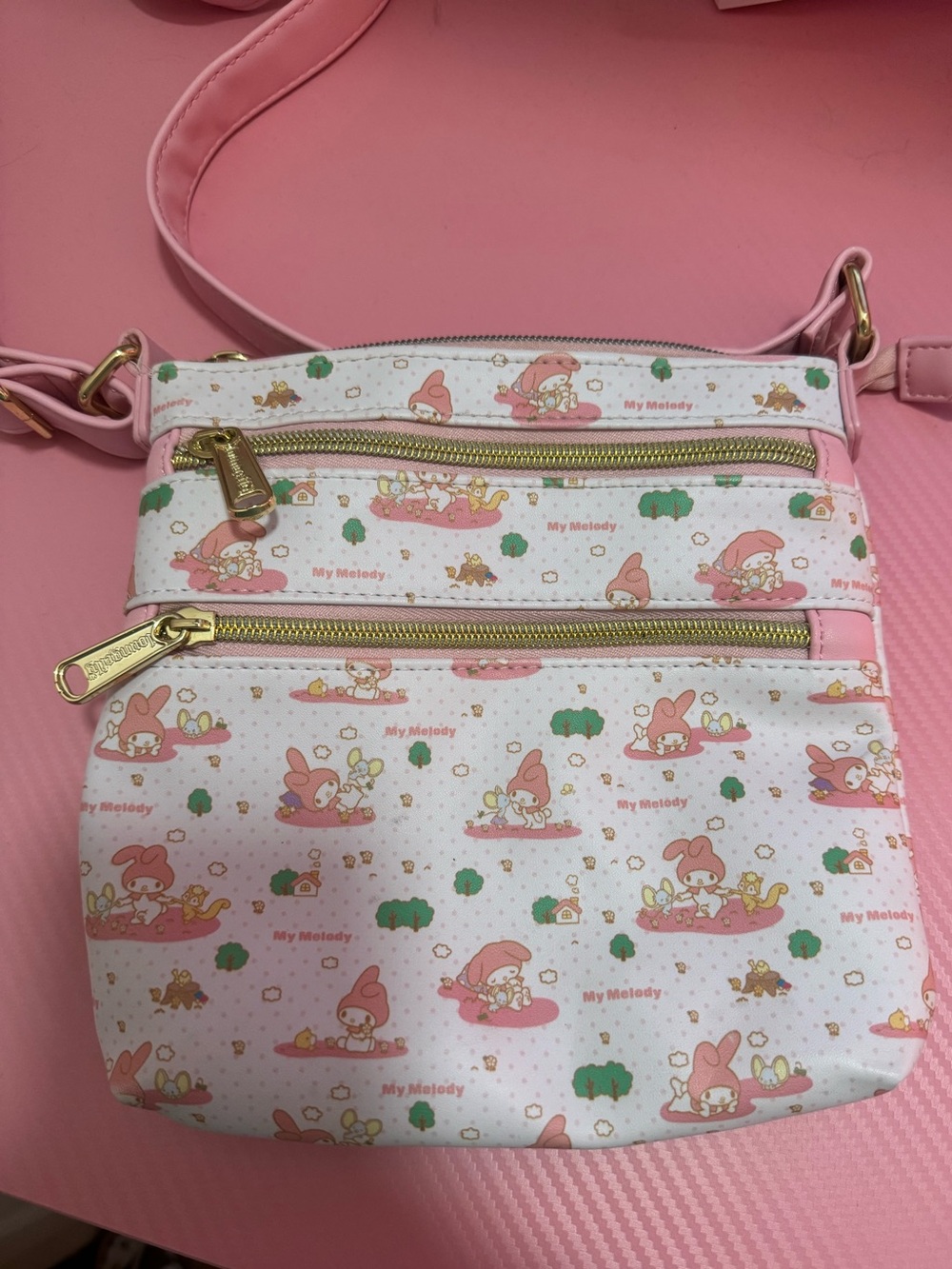 LOUNGEFLY MY MELODY CROSSBODY BAG
